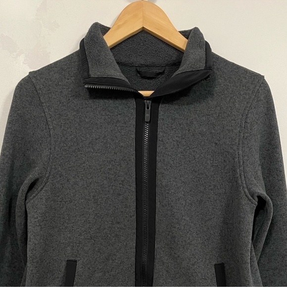 Lululemon Its Fleecing Cold Zip Up Heathered Black/Black Sz 6 - Picture 11 of 16